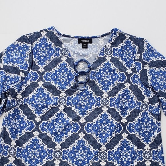 TACERA Geometric Tunic Top - Picture 3 of 6